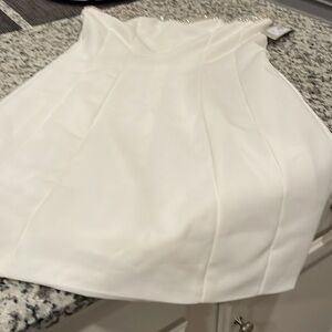 WHITE Strapless Mini Dress size (L)